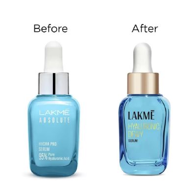 Lakme: Hyaluronic Dewy Serum with 10% Hyaluronic Acid & Pentavitin Complex 30ml Lakme: Hyaluronic Dewy Serum with 10% Hyaluronic Acid & Pentavitin Complex 30ml