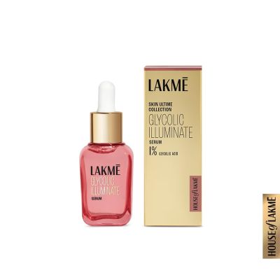 Lakme: Glycolic Illuminate Serum with 1% Glycolic Acid Reduces Dullness & Improves Texture Lakme: Glycolic Illuminate Serum with 1% Glycolic Acid Reduces Dullness & Improves Texture
