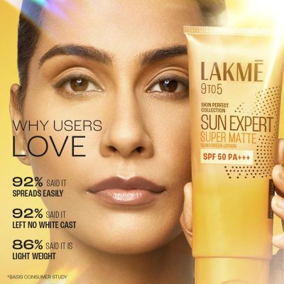 Lakme: Matte Sunscreen SPF 50 PA+++, Niacinamide|UVA/B Protection|For Normal To Oily Skin 100ml