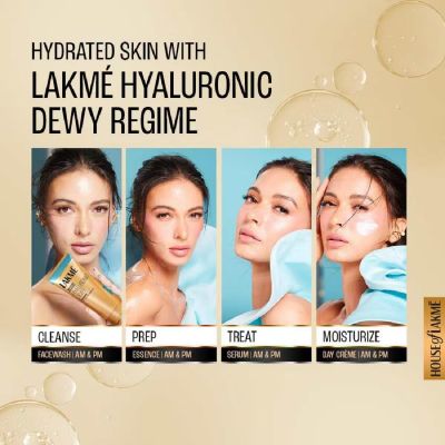 Lakme: Hyaluronic Dewy Serum with 10% Hyaluronic Acid & Pentavitin Complex 30ml Lakme: Hyaluronic Dewy Serum with 10% Hyaluronic Acid & Pentavitin Complex 30ml