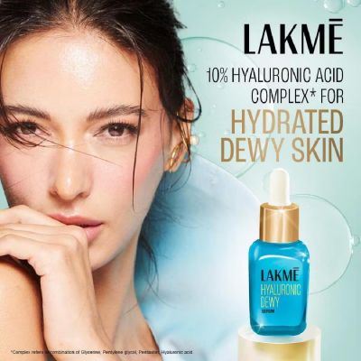 Lakme: Hyaluronic Dewy Serum with 10% Hyaluronic Acid & Pentavitin Complex 30ml Lakme: Hyaluronic Dewy Serum with 10% Hyaluronic Acid & Pentavitin Complex 30ml