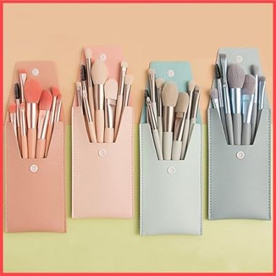 Kindlife: 8 Pcs Brush Set With Pouch