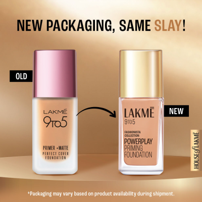 Lakme: 9 to 5 Powerplay Priming Foundation W120 Warm Creme Lakme: 9 to 5 Powerplay Priming Foundation W120 Warm Creme