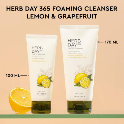 The Face Shop: Herbday 365 Masterblending Foaming Cleanser Lemon (100ml)