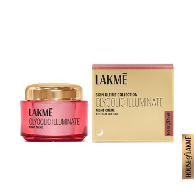 Lakme: Glycolic Illuminate Night Cream with Glycolic Acid & 1% Niacinamide for Skin Cell Regeneration Lakme: Glycolic Illuminate Night Cream with Glycolic Acid & 1% Niacinamide for Skin Cell Regeneration