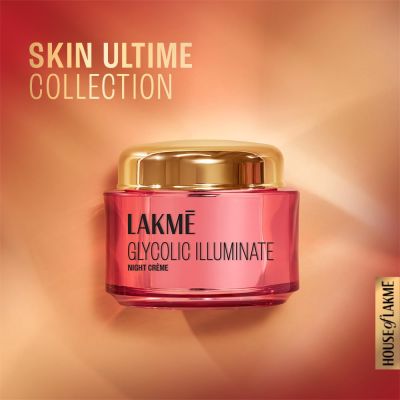 Lakme: Glycolic Illuminate Night Cream with Glycolic Acid & 1% Niacinamide for Skin Cell Regeneration Lakme: Glycolic Illuminate Night Cream with Glycolic Acid & 1% Niacinamide for Skin Cell Regeneration