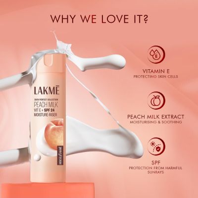 Lakme: Peach Ceramide Moisturizer with SPF 24| For Dry Skin, Normal Skin & Sensitive Skin 200ml