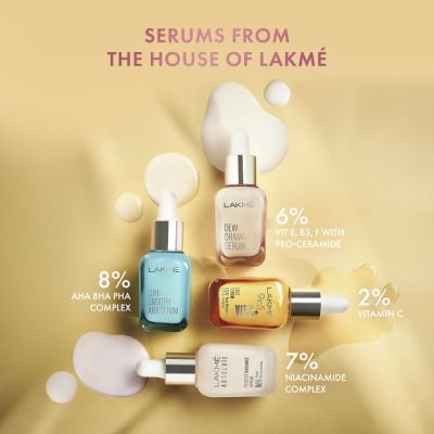 Lakme: Dew Drama Serum 6% Vitamin E & Pro-Ceramide for Skin Barrier & Dewy Radiance 15ml