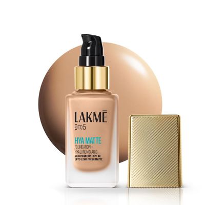 Lakme: 9 to 5 Hya Matte Foundation + Hyaluronic Acid Neutral Nude Lakme: 9 to 5 Hya Matte Foundation + Hyaluronic Acid Neutral Nude