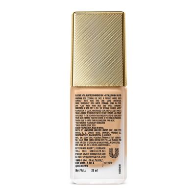 Lakme: 9 to 5 Hya Matte Foundation + Hyaluronic Acid Neutral Light Lakme: 9 to 5 Hya Matte Foundation + Hyaluronic Acid Neutral Light