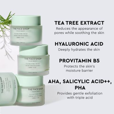 The Face Shop: Tea Tree Pore Cream - 50ml