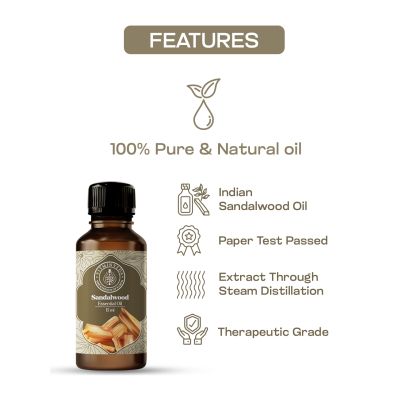 VITMINVEDA: Real Sandalwood Pure Essential Oil - 15ml