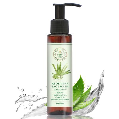 VITMINVEDA: Natural Aloe Vera & Glycerine Extract Face Wash with Vitamin A, C, E 100gm