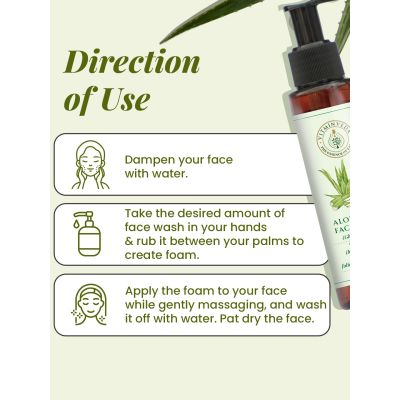 VITMINVEDA: Natural Aloe Vera & Glycerine Extract Face Wash with Vitamin A, C, E 100gm