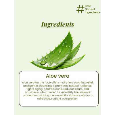 VITMINVEDA: Natural Aloe Vera & Glycerine Extract Face Wash with Vitamin A, C, E 100gm