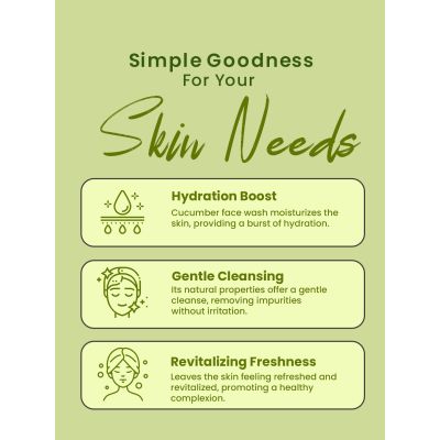 VITMINVEDA: Natural Cucumber Face Wash 100ml