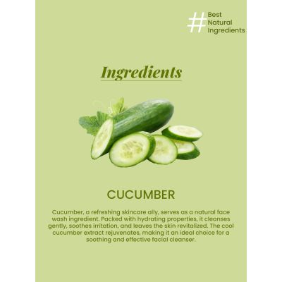 VITMINVEDA: Natural Cucumber Face Wash 100ml