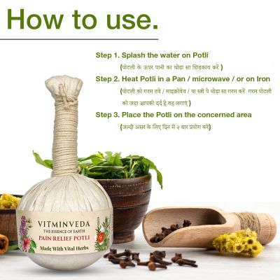 VITMINVEDA: Pain Relief Potli for Massage 180 ml
