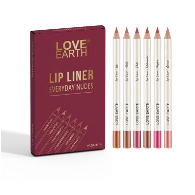 Love Earth: LIP LINER EVERYDAY NUDES -PACK OF 6