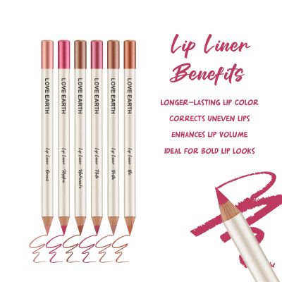 Love Earth: LIP LINER EVERYDAY NUDES -PACK OF 6