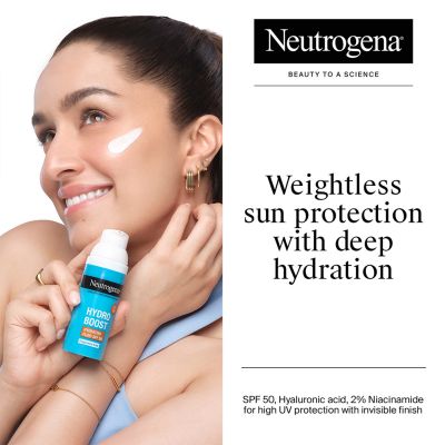 Neutrogena: Hydroboost hydrating fluid Sunscreen Moisturizer SPF 50 - Weightless sun Protection