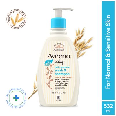 Aveeno: Daily Moisture Wash & Shampoo 532ml Aveeno: Daily Moisture Wash & Shampoo 532ml