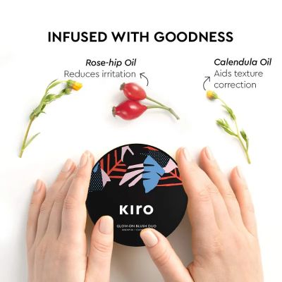 Kiro Beauty: Glow-on Blush Duo Perfect Pink - Fresh Grapefruit - 9gm