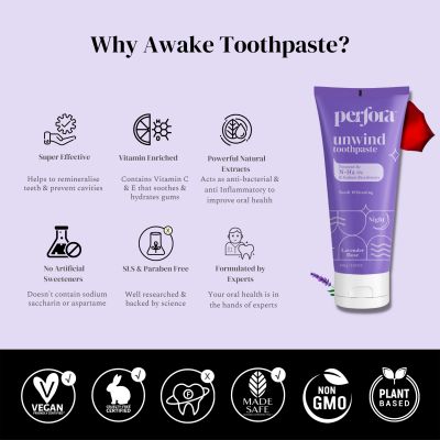 Perfora: Unwind Toothpaste - Lavender Rose - 100gm