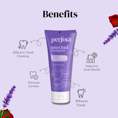 Perfora: Unwind Toothpaste - Lavender Rose - 100gm