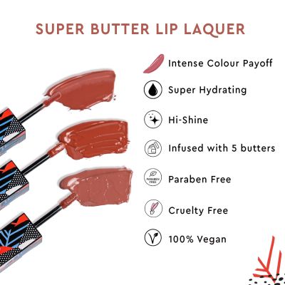 Kiro Beauty: Super Butter Lip Lacquer Nude Apricot - 5gm