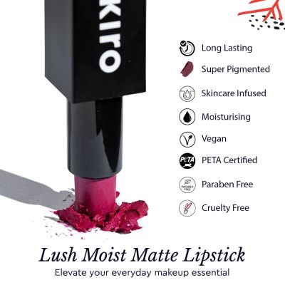 Kiro Beauty: Lush Moist Matte Lipstick Red Beet - 4.2gm