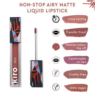 Kiro Beauty: Non-stop airy Matte Liquid Lip - Nutmeg Nude - 5gm