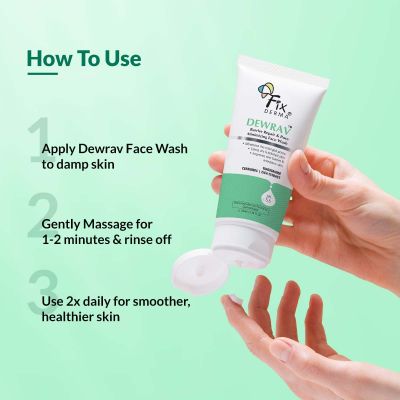 Fixderma: Dewrav Barrier Repair & Pore Minimizing face wash -100ml