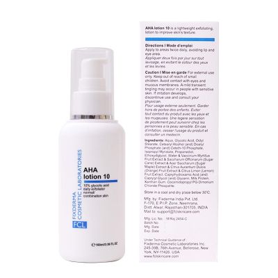 Fixderma Cosmetic Laboratories: Aha Lotion 10 Hydrates Skin And Softens Dryness - 100ml