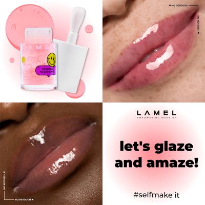 Lamel: Hydrating Lip Oil LET'S GLAZE 401 Marshmallow