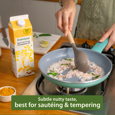 Gramiyaa: Gramiyaa Cold Pressed Groundnut Oil 2 Litre