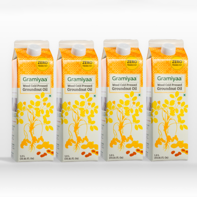 Gramiyaa: Gramiyaa Cold Pressed Groundnut Oil 4 Litre