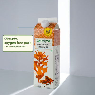 Gramiyaa: Gramiyaa Cold Pressed Sesame Oil 4 Litre