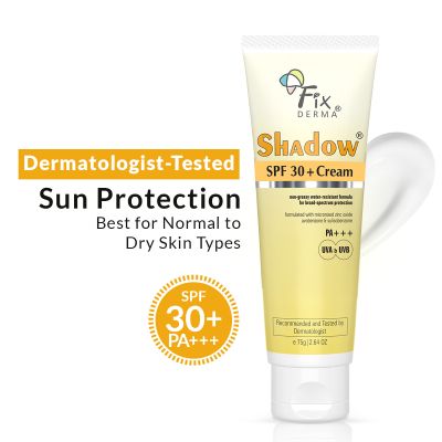 Fixderma: Shadow Sunscreen SPF 30+ PA+++ Cream  - 75g