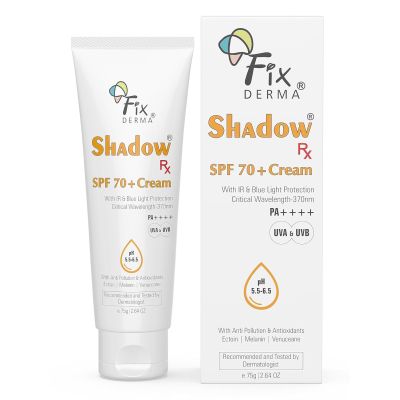 Fixderma: Shadow RX Sunscreen SPF 70+ Cream  - 75gm
