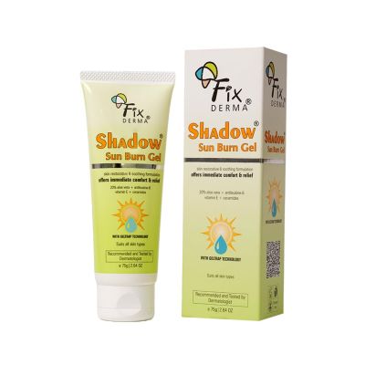 Fixderma: Shadow Sun Burn Gel with 20% Aloe Vera Gel & Vitamin E -  75gm