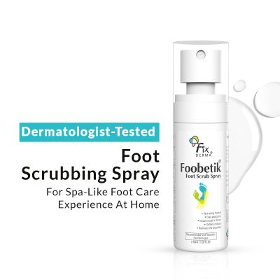 Fixderma: Foobetik Foot Scrub Spray with Lactic Acid 30 sec Scrubber -  50ml