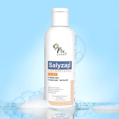 Fixderma: Salyzap Body Wash 2% Salicylic Acid For Acne Clean Pores Suitable - 100ml