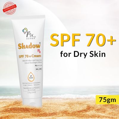 Fixderma: Shadow RX Sunscreen SPF 70+ Cream  - 75gm