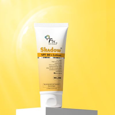 Fixderma: Shadow Sunscreen SPF 80+ PA++++ Lotion Oily Skin & Dry Skin - 75ml