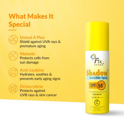 Fixderma: Shadow SPF 50+ PA+++ Invisible Spray  -  50ml