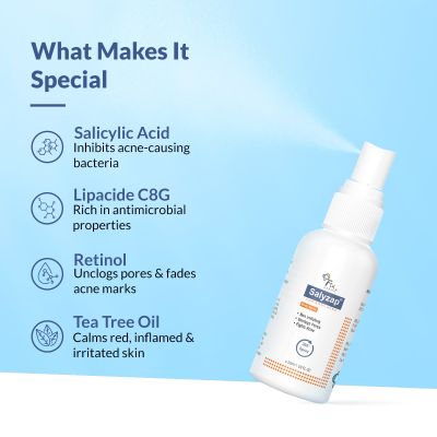Fixderma: 2% Salicylic Acid Salyzap Body Acne Spray  -  50ml