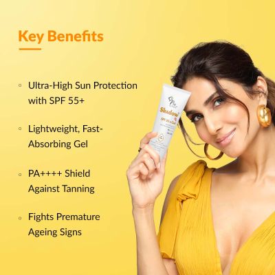 Fixderma: Shadow RX Sunscreen SPF 55+ Gel PA+++  - 75gm