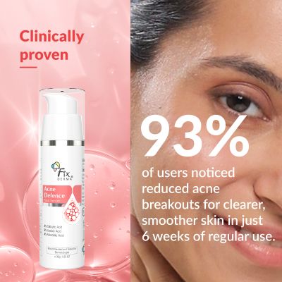 Fixderma: Acne Defence Face Serum with 2% Salicylic Acid & 4% Mandelic Acid - 30g