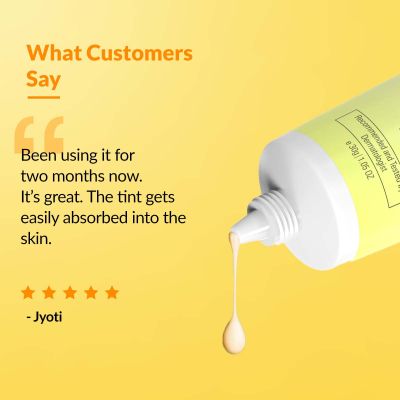 Fixderma: Shadow Tinted Sunscreen Medium SPF 50 PA+++ 1% Hyaluronic Acid - 30gm